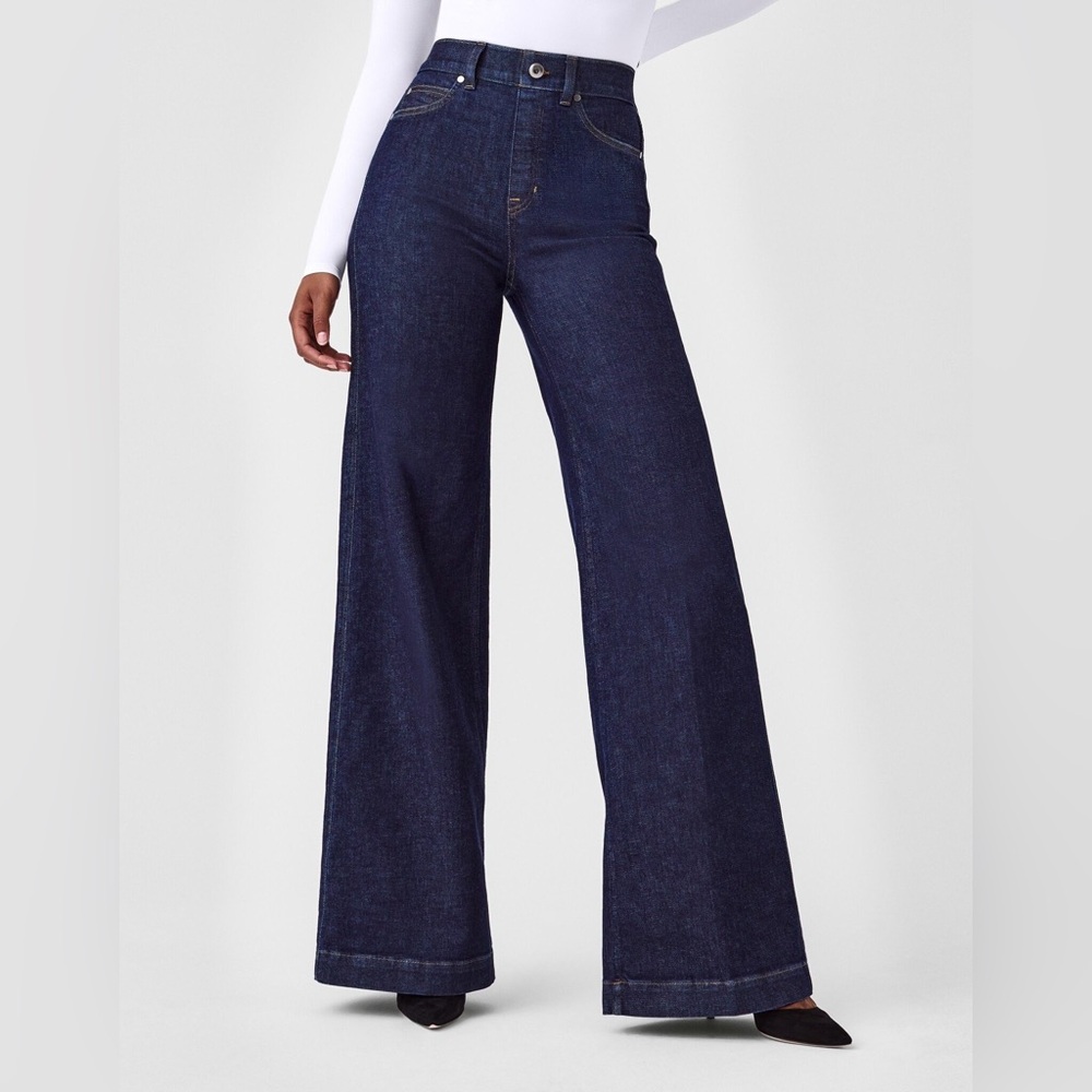 SPANX EveryWear Wide-Leg Jeans Raw Indigo
